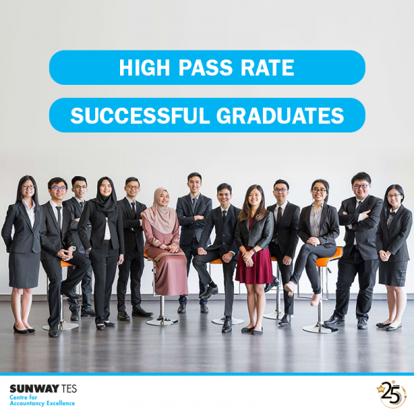 Sunway TES produces world-class professional accountants and achieves high pass rates.