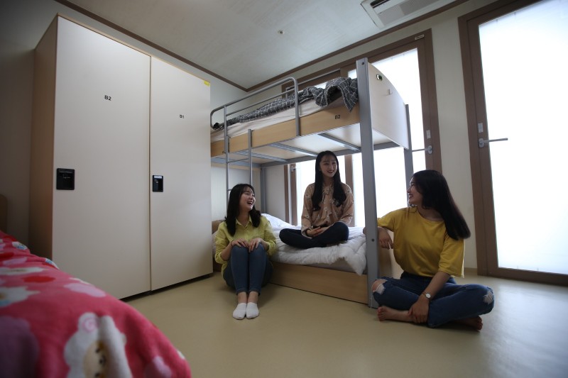 鲜文大学宿舍：鲜文有3,600个床位，留学生有优先入住权，可以随时申请宿舍住宿