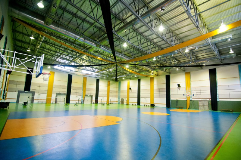 Indoor basketball court at the Recreation & Event Centre